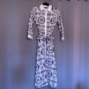 Zara Woman White and Black Dress XS